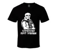 MSHUIIPE Superstar Billy Graham Retro Legends of Wrestling T ShirtBlackS