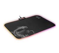 MSI Agility GD60 : Tapis de souris gaming RGB, 290x386x10.2mm, surface tissu, base caoutchouc antidérapante, câble 1.8m, noir/gris