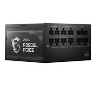 MSI MAG A850GL PCIE5 Alimentation, 850W, 80 Plus Gold, Entièrement modulaire, ATX 3.0, Support GPU PCIe 5.0, Ventilateur FDB 120mm, Full-Bridge LLC, câbles Plats Noirs - Garantie 7 Ans