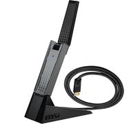 MSI AX1800 Adaptateur WiFi 6 USB Double Bande - WLAN jusqu'à 1800 MB/s (5GHz, 2.4GHz sans Fil), USB 3.2 Gen 1 Type-A, MU-MIMO, Antenne Ajustable, Beamforming, WPA3 - Socle Filaire Inclus