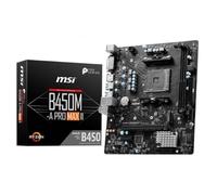 MSI B450M-A Pro Max II ProSeries Carte mère (mATX, Prend en Charge Les processeurs AMD 5000/4000/3000/2000/1000 Series AM4, M.2, SATA 6G, USB 3.2 Gen 1, DDR4, HDMI/DVI, LAN 2,5 Gbit/s), Noir