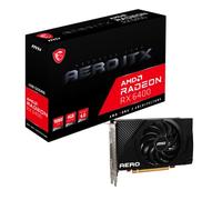 MSI Carte Graphique Gaming Radeon RX 6400 64 Bits 4 Go GDDR6 DP/HDMI PCIe 4 Torx FreeSync DirectX 12 VR Ready ITX OC (RX 6400 Aero ITX 4G)