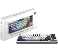 MSI Clavier gamer sans fil mécanique Forge GK600 TKL Bluetooth RGB Blanc/Noir
