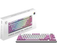 Clavier Gamer sans fil Bluetooth mécanique MSI Forge GK600 TKL RGB (Blanc/Violet)