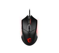MSI CLUTCH GM08 Souris Gaming - Capteur Optique 3200 DPI, Symétrique, Switches 10M+ Clics, 6 Boutons, poids réglable - Filaire