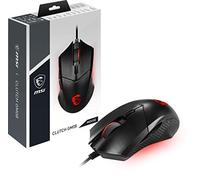 MSI CLUTCH GM08 Souris Gaming - Capteur Optique 3200 DPI, Symétrique, Switches 10M+ Clics, 6 Boutons, poids réglable - Filaire