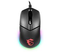MSI CLUTCH GM11 Souris Gaming - Capteur Optique 5000 DPI, Symétrique, Switches OMRON 10M+ Clics, 6 Boutons, Latence 1 ms, RGB Mystic Light, 89g - Filaire