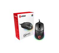 MSI Clutch GM11 Souris Gaming Gaucher USB Type-A Optique 5000 DPI - 6 Boutons, Rétroéclairage Bleu/Vert/Rouge, 10M Clics, 1.8m