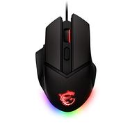 MSI CLUTCH GM20 ELITE Souris Gaming - Capteur Optique 6400 DPI, Droitiers, Switches OMRON 20M+ Clics, 6 Boutons, Latence 1ms, RGB Mystic Light, Système de Poids Réglable 98-109g - Filaire