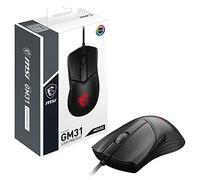MSI Clutch GM31 Lightweight Souris Gaming - Capteur Optique 12000 DPI, pour Droitier, Switches OMRON 60M+ de Clics, 6 Boutons, Câble FriXionFree, Latence 1ms, RGB Mystic Light, 58g - Filaire