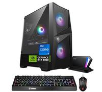 MSI Codex R2 RTX 5060 VR Ready AI Gaming Desktop, Intel i7-13700F (Beats i9-12900), NVIDIA RTX 5060, lumière RVB, 32 Go de RAM DDR5, 2 To SSD, souris et clavier de jeu avec SSD portable SL660 512 Go