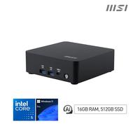 MSI Cubi NUC AI 1UMG i5 125H FS 16GB 512GB W11P Intel Core Ultra 5 16 Go DDR5-SDRAM 512 Go SSD Windows 11 Pro Mini PC Noir