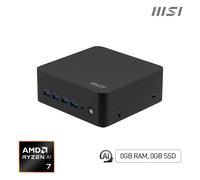 MSI Cubi Z AI 8M - Barebone PC 0.9L AMD Ryzen 7 8845HS SoC, 2xLAN, WiFi 6E, Bluetooth 5.3, 2xUSB4, 64GB RAM max, SSD M.2, Haut-parleur 2W