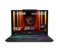 MSI Cyborg A15 AI B2HWFKG-072XES AMD Ryzen™ 9 270 Ordinateur portable 39,6 cm (15.6 ) Full HD 32 Go DDR5-SDRAM 1 To SSD NVIDIA GeForce RTX 5060 Wi-Fi 6E (802.11ax) DOS gratuit Noir