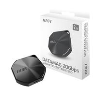 MSI DATAMAG Disque SSD Portable 20 Gbit/s 2 to, Disque SSD Externe de 2 to, Vitesses jusqu'à 1600 Mo/s, USB-C, Stockage fiable pour Les Jeux, Les étudiants, Les Professionnels, Noir