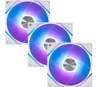 MSI EZ120 ARGB WHITE-3W - Pack de 3 Ventilateurs ARGB Blancs de 120 mm, palier hydrodynamique, Compatible Mystic Light et Cooling Wizard, connecteurs magnétiques brevetés et hub de contrôle Inclus