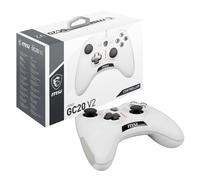 MSI Force GC20 V2 White PC and Android Gamepad, Interchangeable D-pad, Dual Vibr