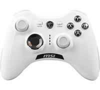 MSI FORCE GC30 V2 WHITE Manette de Jeu PC Sans Fil- 2.4 GHz, Batterie Li-ion 600 mAh, Croix Directionnelle Interchangeable, Double Moteur de Vibration, USB 2.0 - Filaire/Sans Fil, Blanc