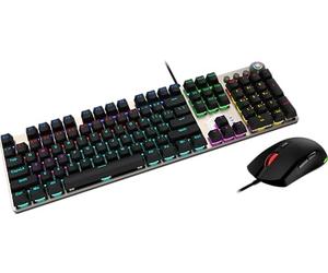 MSI Forge GK310 Combo Red US - Ensemble Clavier mécanique RVB et Souris Forge, Anti-ghosting, capteur Optique 7200 DPI