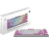 MSI Forge GK600 TKL W Violet US - Commutateurs linéaires mécaniques - Touches PBT sublimées par teinture - Base antidérapante - LED RVB - USB 2.0 - Bluetooth - 2,4 GHz - Tenkeyless