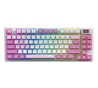 MSI FORGE GK600 TKL WIRELESS VIOLET clavier Gaming USB + Bluetooth QWERTY Anglais britannique Rose, Violet, Blanc