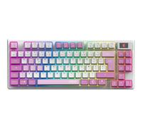 Clavier Gamer sans fil Bluetooth mécanique MSI Forge GK600 TKL RGB (Blanc/Violet)