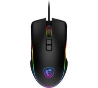 MSI Forge GM300 Souris Optique 7 Boutons avec molette, 1000/1600/3200/6400 dpi, switches d'une durée de Vie de 10M+ clics, Effets Lumineux Dragon LED RGB et câble tressé.