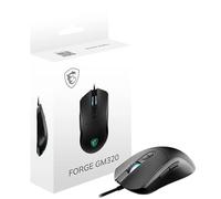 MSI Souris gaming Forge GM320 – 12 800 DPI, 7 boutons, symétrique, 1 ms, RGB, filaire