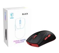 MSI Souris gaming Forge 340 Wireless – 12 000 DPI, 1000 Hz, 6 boutons, 1 ms, symétrique, 82h, Noir