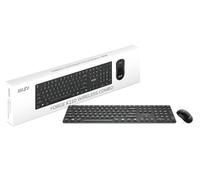 MSI Forge K210W Combo Souris et Clavier sans Fil avec commutateurs Ciseaux, Longue portée 2,4 GHz sans Fil, Alimentation Rechargeable, Touches de Raccourci pour contrôle Rapide, capteur Optique, 1600