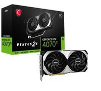 MSI Gaming GeForce RTX 4070 Ti 12 Go GDRR6X 192 bits HDMI/DP Nvlink TORX Fan 4.0 Ada Lovelace Architecture Carte graphique (RTX 4070 Ti Ventus 2X 12G OC), Noir