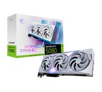 MSI NVIDIA GeForce RTX 5080 16G Gaming Trio OC White Carte Graphique Gaming GDDR7 256 Bits, Fréquence Boost jusqu'à 2715 MHz, PCIe Gen 5, DLSS 4, DP 2.1 x 3, HDMI 2.1 x 1, ATX