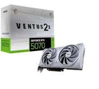 MSI Gaming RTX 5070 12G Ventus 2X OC Carte graphique blanche (12 Go GDDR7, 192 bits, performances extrêmes : 2557 MHz, DisplayPort x3 2.1a, HDMI 2.1b, architecture NVIDIA Blackwell)