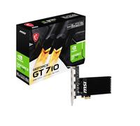 MSI Geforce GT 710 2GD3H 4HDMI pci_e Carte graphique - GPU NVIDIA Geforce GT 710, GDDR3 2 Go DDR3 64 bits, interface PCI Express Gen 2.0 X1, jusqu'à 954 MHz