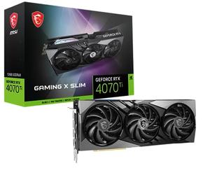 MSI GeForce RTX 4070 Ti Gaming X Slim 12G Carte Graphique de Jeu, 12 Go GDDR6X, 192 Bits, PCIe 4.0-,(3 x Ventilateur TORX 5.0, RGB - 3X DP v 1.4a, HDMI 2.1a (Prend en Charge 4K & 8K HDR)