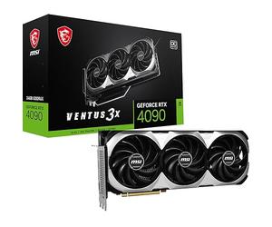 MSI GeForce RTX 4090 Ventus 3X 24G OC Carte Graphique - GPU RTX 4090, GDDR6X 24GB (21Gbps/384 Bits), PCIe 4.0-3 x Ventilateurs TORX 4.0 - HDMI 2.1a, DisplayPort 1.4a