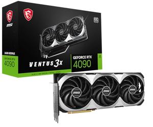 MSI GeForce RTX 4090 Ventus 3X E 24G OC Carte Graphique - GPU RTX 4090, 24 Go DDR6X (21Gbps/384-bit), PCIe 4.0-3 x Ventilateurs TORX 4.0-2X HDMI 2.1a, 2X DisplayPort 1.4a
