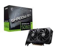 MSI NVIDIA GeForce RTX 5060 8G Shadow 2X OC Carte Graphique - 8 Go GDDR7 (28 GB/s /128 Bits), PCIe 5.0 - Double Ventilateur (2X Ventilateurs TORX 5.0), HDMI 2.1b, DisplayPort 2.1b