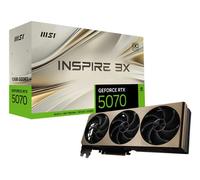 MSI GeForce RTX 5070 12G INSPIRE 3X OC - Carte graphique Gamer NVIDIA GF RTX 5070 - HDMI, DisplayPort - 12Go GDDR7 - Actif - 288 mm - Sans Low Profile - Cuivre - Overclokée - 0988 AI TOPS