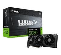 MSI Carte graphique GeForce RTX 5080 Ventus 3X OC – 16 Go GDDR7 – Triple ventilateurs – Noir