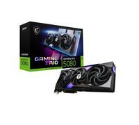 MSI GeForce RTX 5080 GAMING TRIO OC, 16GB GDDR7, PCIe 5.0, 10752 Cœurs CUDA, Boost 2700 MHz, 3x DisplayPort 2.1a, HDMI 2.1b, Refroidissement Actif 3 Ventilateurs