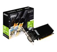 MSI GT 710 2GD3H LP - Carte graphique - GF GT 710 - 2 Go DDR3 - PCIe 2.0 x16 profil bas - DVI, D-Sub, HDMI