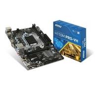 MSI H110M PRO-VH - Carte-mère - micro ATX - LGA1151 Socket - H110 Chipset - USB 3.1 Gen 1 - Gigabit LAN - carte graphique embarquée (unité centrale requise) - audio HD (8 canaux) G