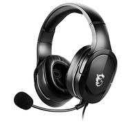 MSI IMMERSE GH20 Casque Stéréo Gaming - Design Léger, Transducteurs Néodyme 40mm, Micro Réglable, Commandes sur Câble, Connecteur Jack 3.5mm & Répartiteur de Câble en Y - Filaire