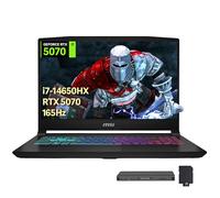 msi Katana Ordinateur portable de jeu 15,6" QHD 165 Hz, Intel i7-14650HX, GeForce RTX 5070 8 Go GDDR7, 64 Go DDR5, 4 To SSD, clavier rétroéclairé RVB 4 zones, Wi-Fi 6E, Win 11 Pro, noir, station