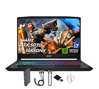msi Katana Ordinateur portable de jeu QHD 15,6 po, 165 Hz, NVIDIA GeForce RTX 5070 8 Go, 64 Go de RAM DDR5, 5 To de stockage (SSD de 4 To et station d'accueil de 1 To), Intel Core i7-14650HX, clavier