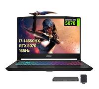 MSI Katana Ordinateur portable de jeu QHD IPS 165 Hz, Intel i7-14650HX, GeForce RTX 5070 8 Go GDDR7, 16 Go DDR5, 1 To SSD, clavier RVB, Cooler Boost 5, WiFi 6E, Win 11 Pro, noir, ensemble station
