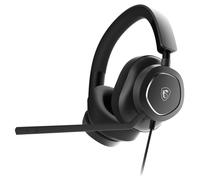MSI MAESTRO 300 CASQUE GAMING - Transducteurs 40 mm en néodyme, micro unidirectionnel (cardioïde), oreillettes pivotantes en mousse haute densité, design léger, USB-C, adaptateur USB-C vers A, filaire