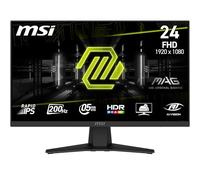 MSI MAG 244F, Moniteur de Jeu Eye Care de 24", FHD 1920 x 1080, IPS, sans Cadre, 200 Hz, 0,5 ms, Compatible HDR, AMD FreeSync Premium, AI Vision, Port HDMI et DP, Inclinaison réglable, Vesa, Noir