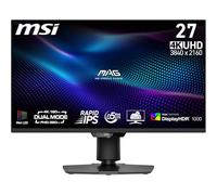 MSI, MAG 274UPDF E16M, 68,6 cm, 4K UHD, 3840 x 2160, Moniteur de Jeu, IPS Rapide, 0,5 ms, DisplayHDR 1000, Mini-LED, Double Mode, HDMI 2.1, DP 1.4a, USB C (15 WPD), Inclinaison/Hauteur réglable, Noir